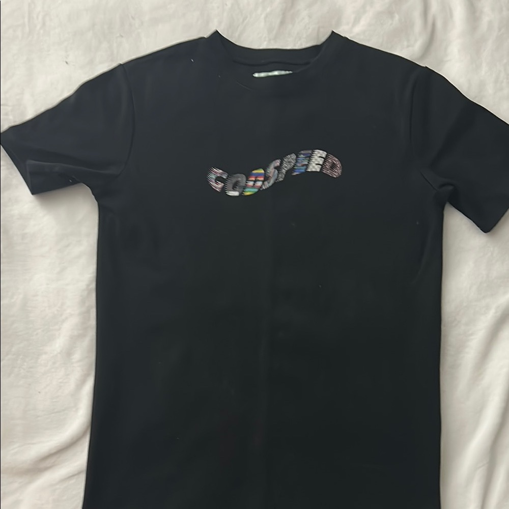 Black T-Shirt with Colorful Logo